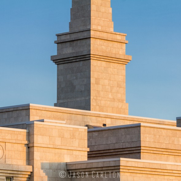 Photo of the Monticello Utah Temple at Dawn