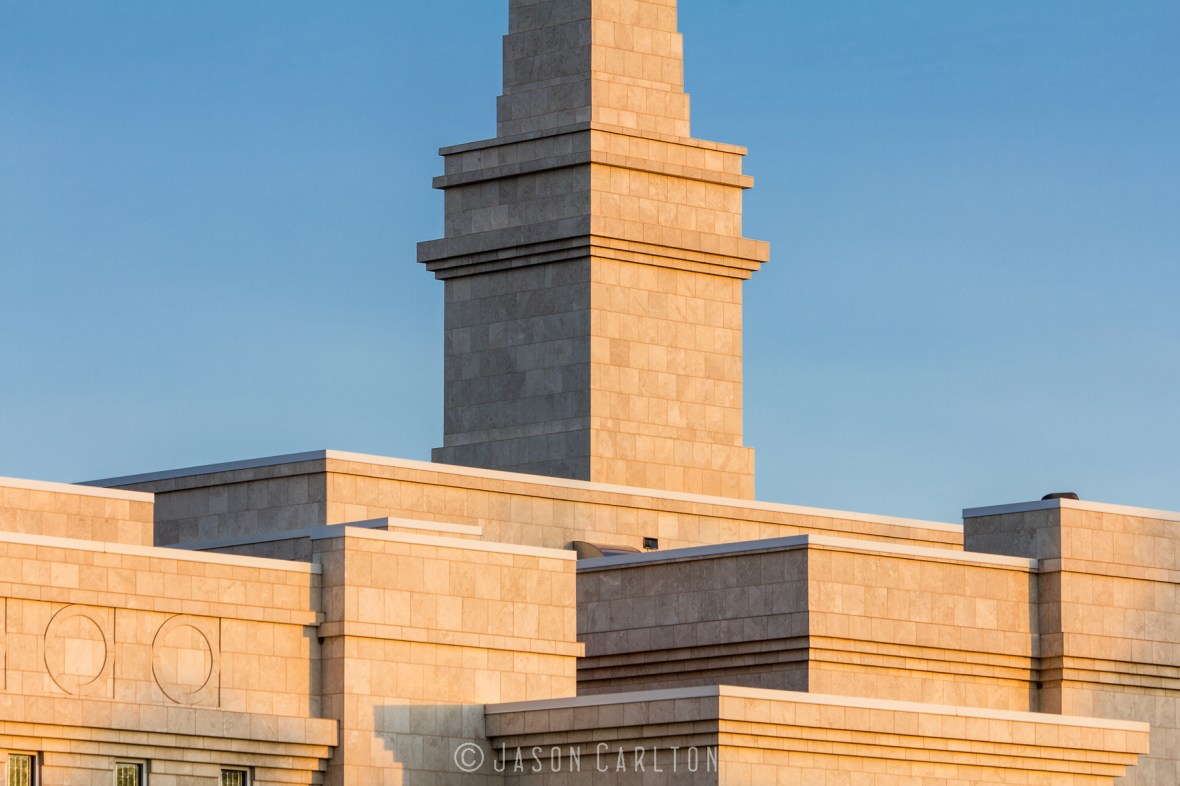 Photo of the Monticello Utah Temple at Dawn