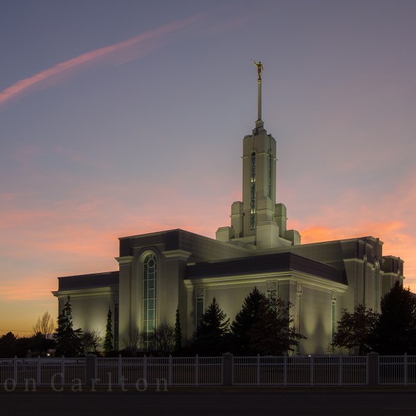 dusk Mount Timpanogos Utah Temple American Fork